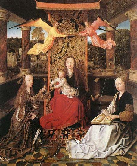 Master of Hoogstraeten Madonna and Child with Sts Catherine and Barbara